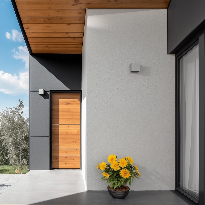 Brilagi - LED Vanjska zidna svjetiljka CUBE LED/6W/230V siva IP54