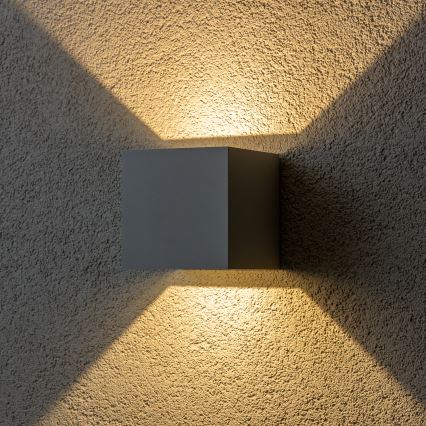 Brilagi - LED Vanjska zidna svjetiljka CUBE LED/6W/230V siva IP54