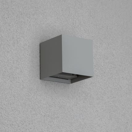 Brilagi - LED Vanjska zidna svjetiljka CUBE LED/6W/230V siva IP54