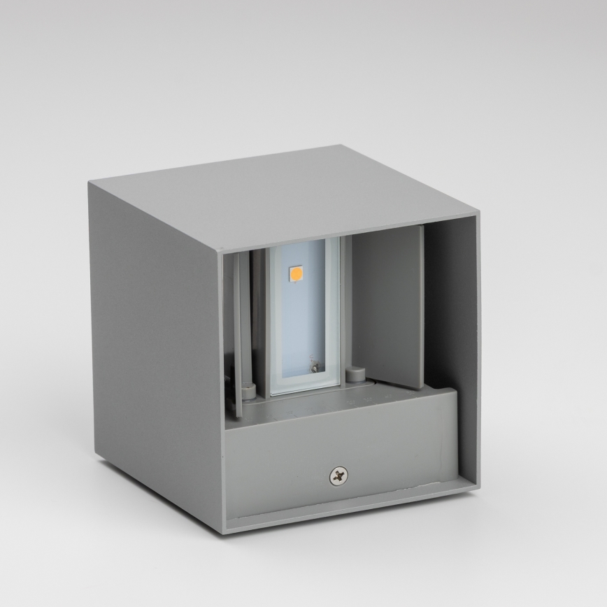 Brilagi - LED Vanjska zidna svjetiljka CUBE LED/6W/230V siva IP54
