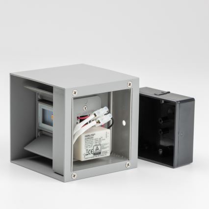 Brilagi - LED Vanjska zidna svjetiljka CUBE LED/6W/230V siva IP54