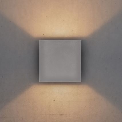 Brilagi - LED Vanjska zidna svjetiljka CUBE LED/6W/230V siva IP54