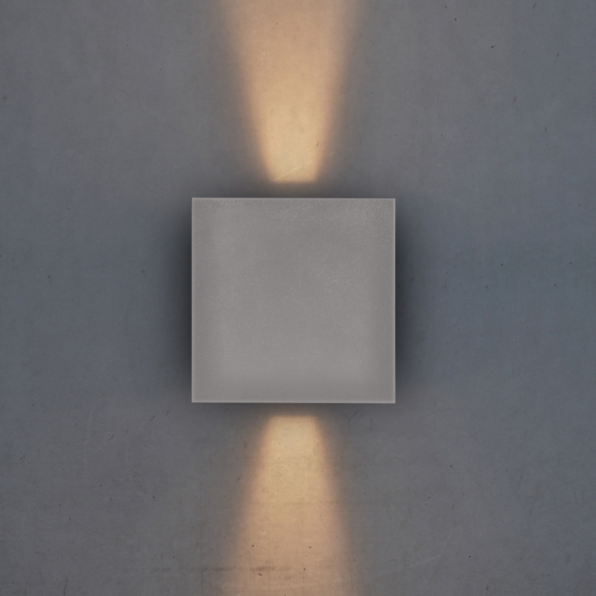 Brilagi - LED Vanjska zidna svjetiljka CUBE LED/6W/230V siva IP54