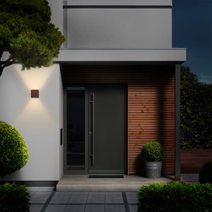 Brilagi - LED vanjska zidna svjetiljka CUBE LED/6W/230V smeđa IP54