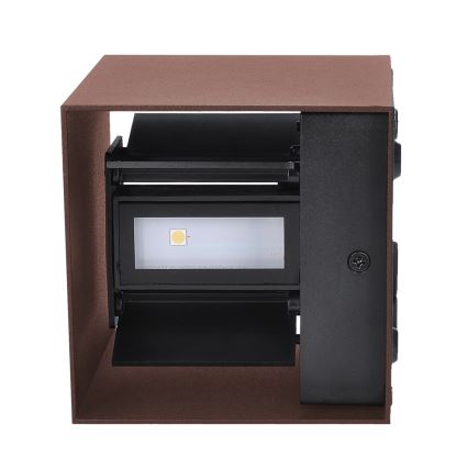 Brilagi - LED vanjska zidna svjetiljka CUBE LED/6W/230V smeđa IP54