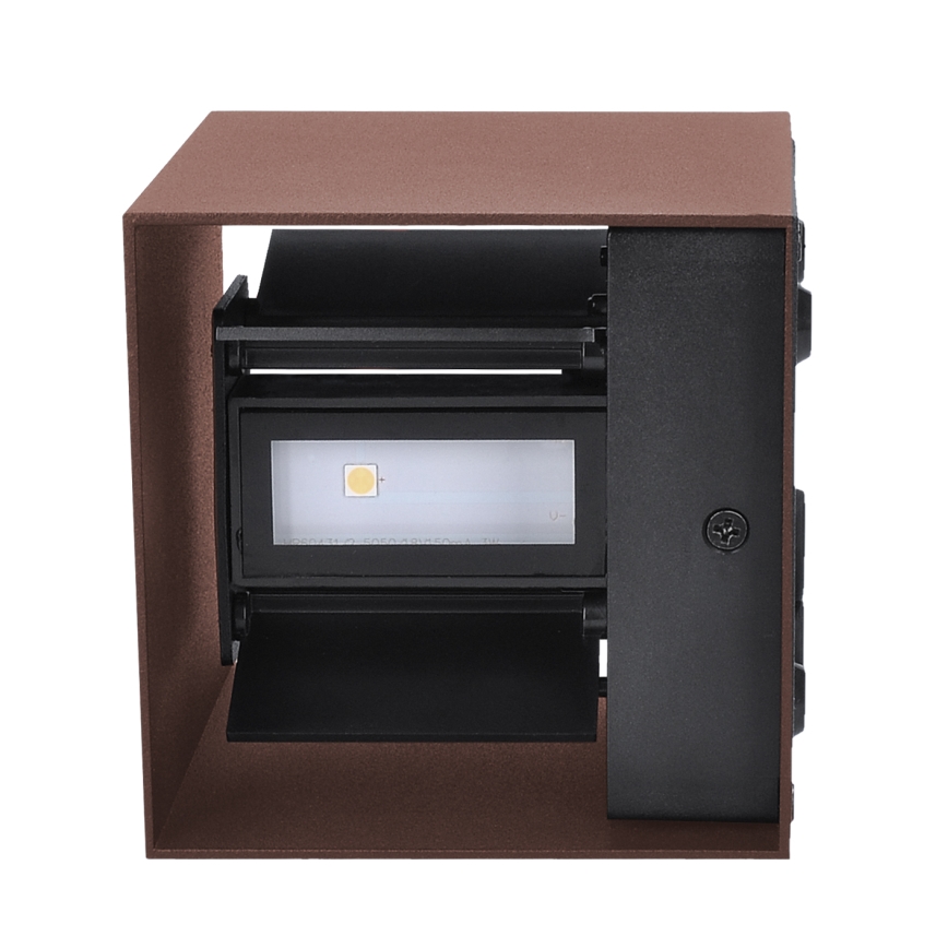 Brilagi - LED vanjska zidna svjetiljka CUBE LED/6W/230V smeđa IP54