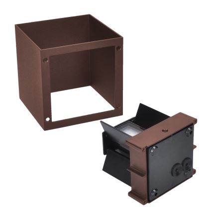 Brilagi - LED vanjska zidna svjetiljka CUBE LED/6W/230V smeđa IP54