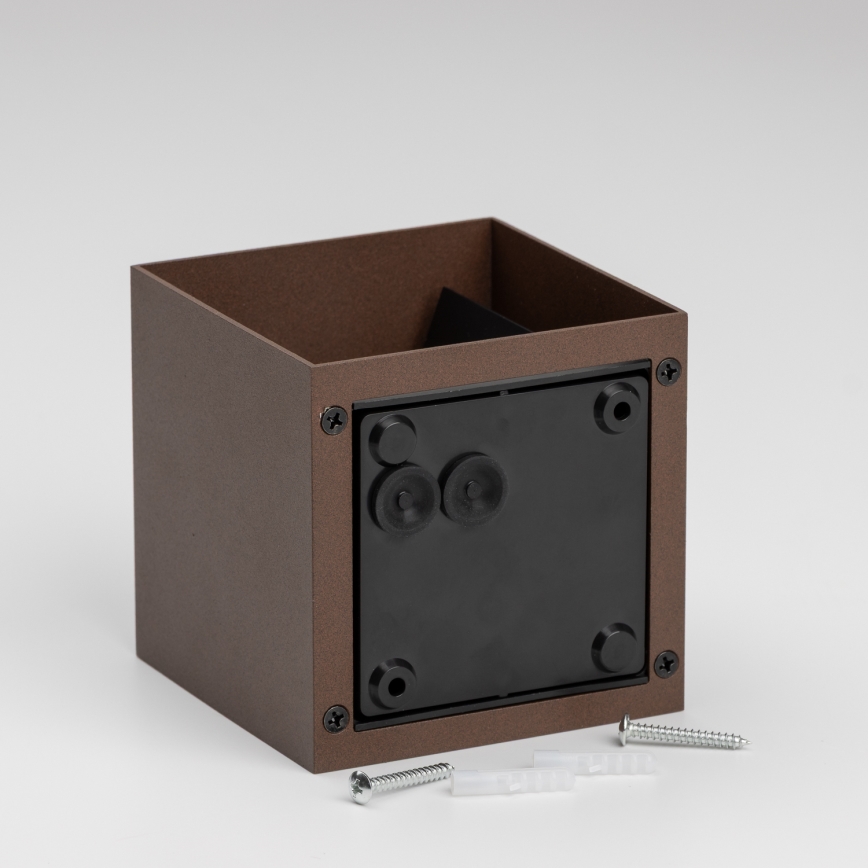 BRILAGI - LED vanjska zidna svjetiljka CUBE LED/6W/230V smeđa IP54