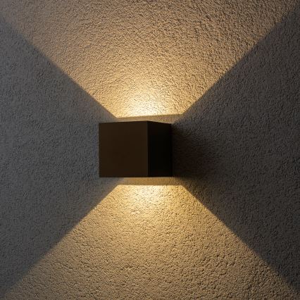 BRILAGI - LED vanjska zidna svjetiljka CUBE LED/6W/230V smeđa IP54