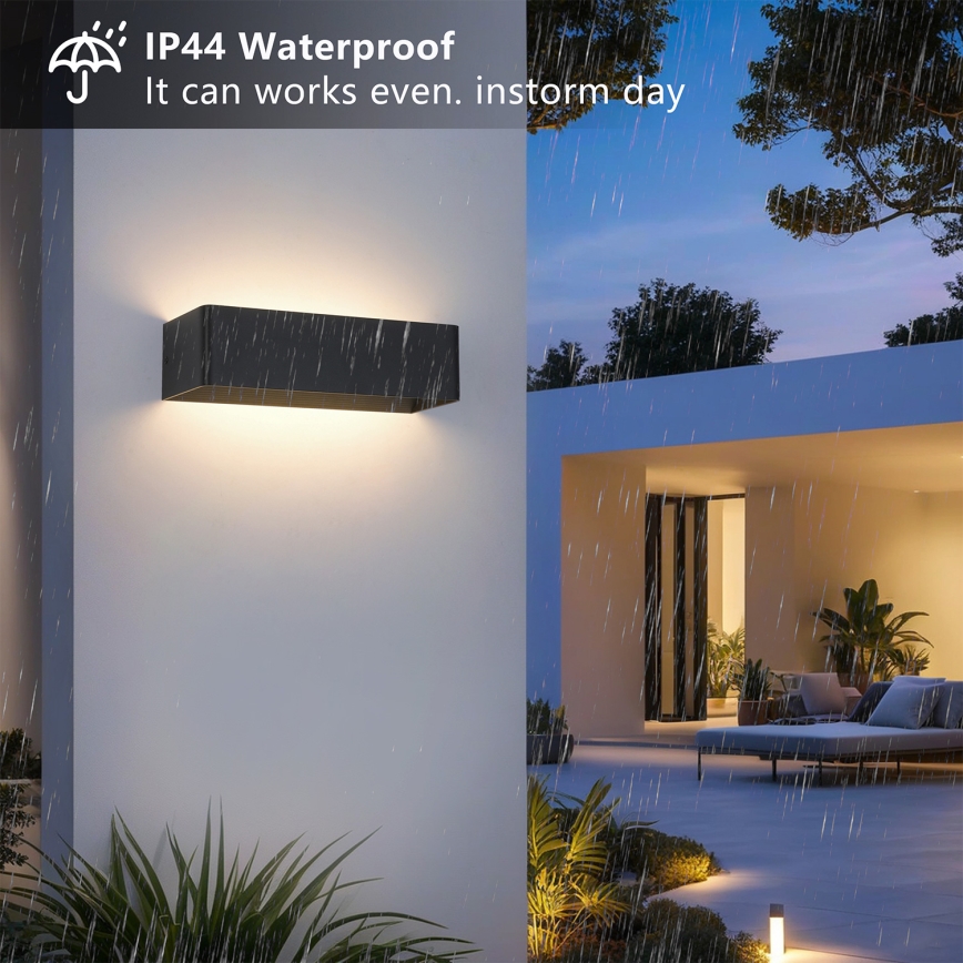 Brilagi - LED Vanjska zidna svjetiljka DONNANI LED/12W/230V 30 cm crna IP44