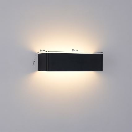 Brilagi - LED Vanjska zidna svjetiljka DONNANI LED/12W/230V 30 cm crna IP44