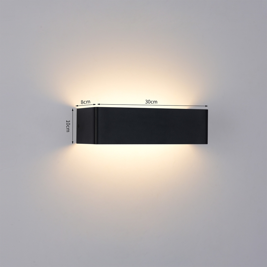 Brilagi - LED Vanjska zidna svjetiljka DONNANI LED/12W/230V 30 cm crna IP44