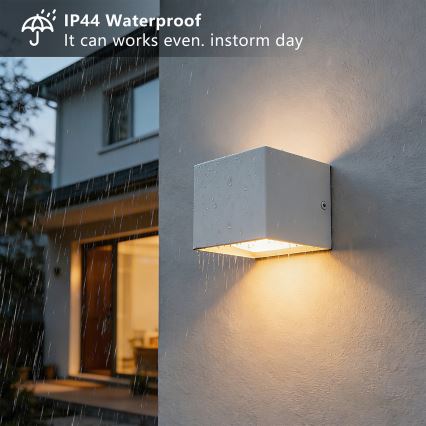 Brilagi - LED vanjska zidna svjetiljka DONNANI LED/5W/230V 10 cm bijela IP44