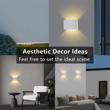 Brilagi - LED vanjska zidna svjetiljka DONNANI LED/5W/230V 10 cm bijela IP44