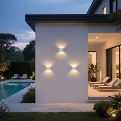 Brilagi - LED vanjska zidna svjetiljka DONNANI LED/5W/230V 10 cm bijela IP44
