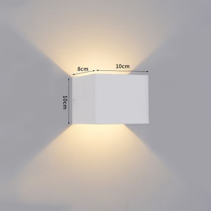 Brilagi - LED vanjska zidna svjetiljka DONNANI LED/5W/230V 10 cm bijela IP44