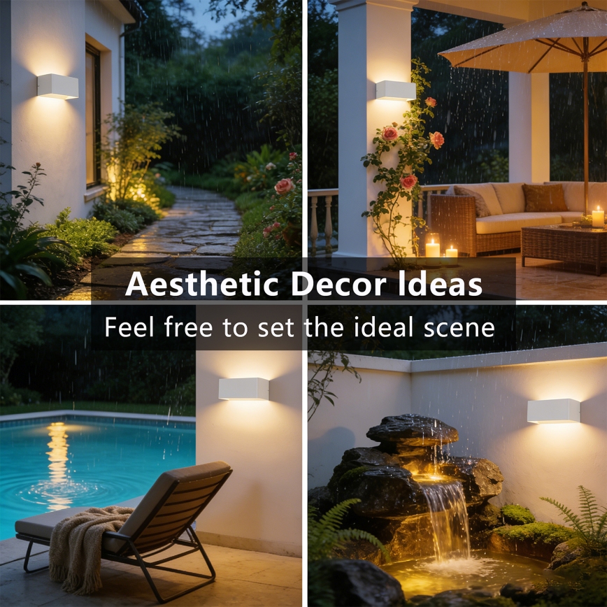 Brilagi - LED vanjska zidna svjetiljka DONNANI LED/7W/230V 20 cm bijela IP44