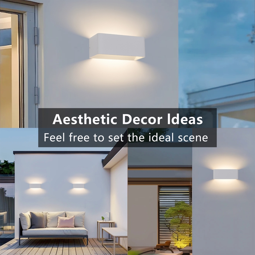 Brilagi - LED vanjska zidna svjetiljka DONNANI LED/7W/230V 20 cm bijela IP44
