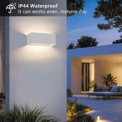 Brilagi - LED vanjska zidna svjetiljka DONNANI LED/7W/230V 20 cm bijela IP44