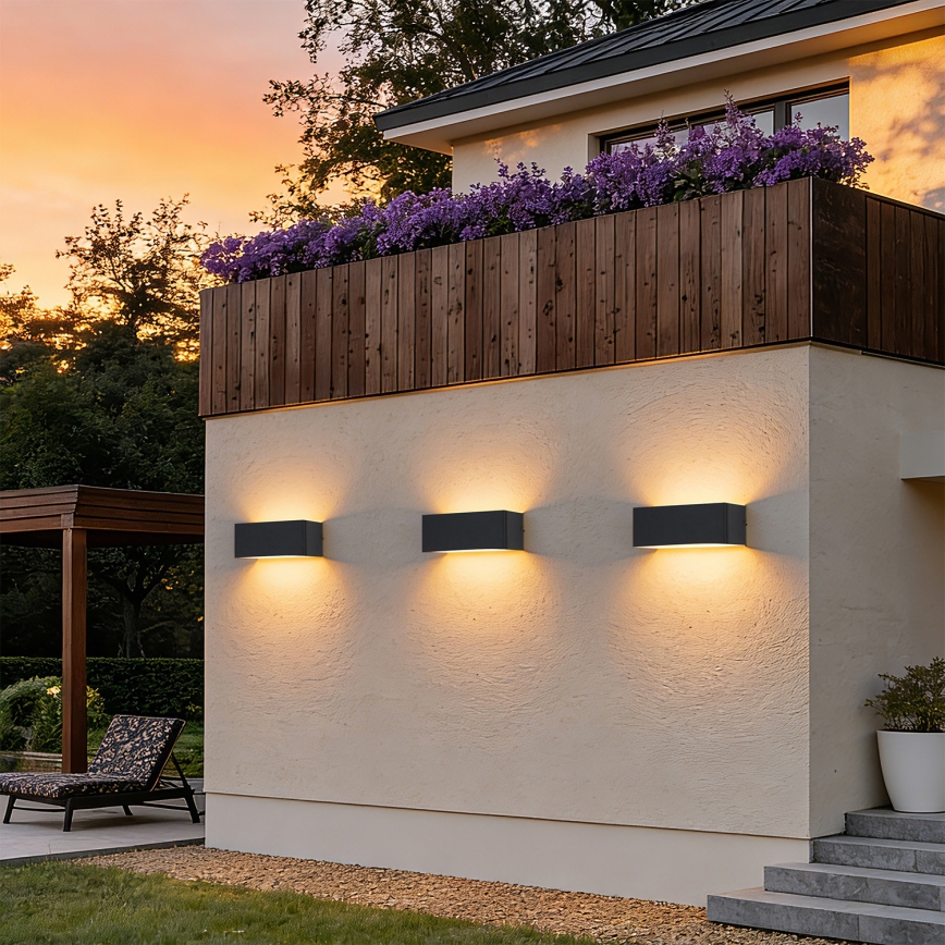 Brilagi - LED vanjska zidna svjetiljka DONNANI LED/7W/230V 20 cm crna IP44