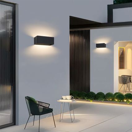 Brilagi - LED vanjska zidna svjetiljka DONNANI LED/7W/230V 20 cm crna IP44