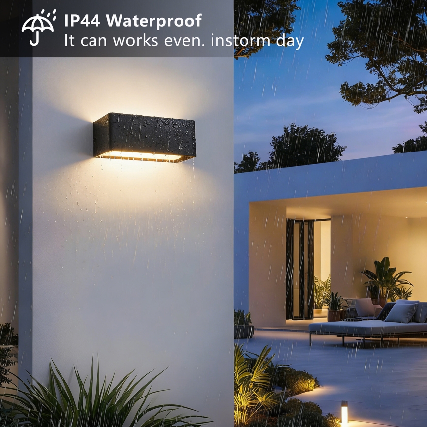 Brilagi - LED vanjska zidna svjetiljka DONNANI LED/7W/230V 20 cm crna IP44