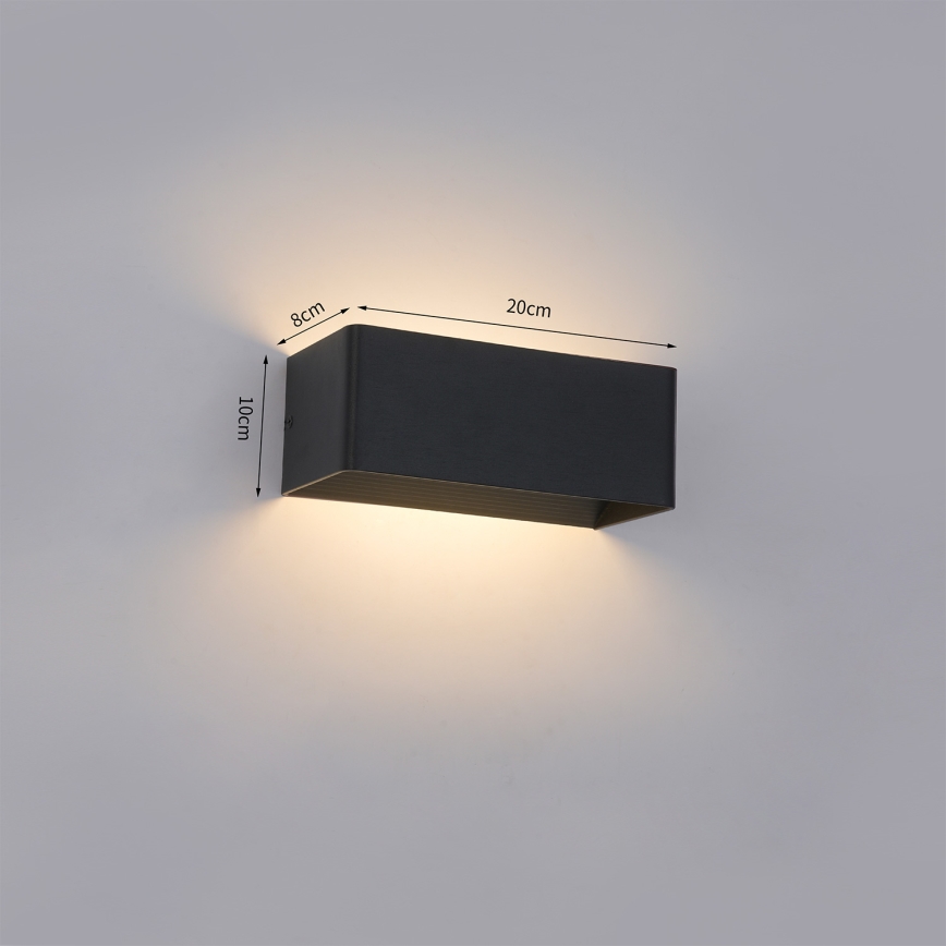 Brilagi - LED vanjska zidna svjetiljka DONNANI LED/7W/230V 20 cm crna IP44