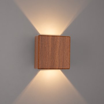 Brilagi - LED vanjska zidna svjetiljka DOUBLERAY LED/6W/230V drveni dekor IP54