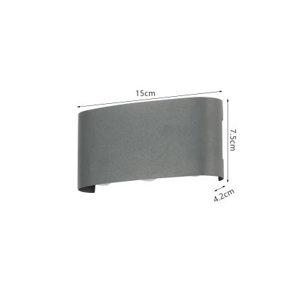 Brilagi - LED Vanjska zidna svjetiljka FLAREBOX LED/6W/230V antracit IP65
