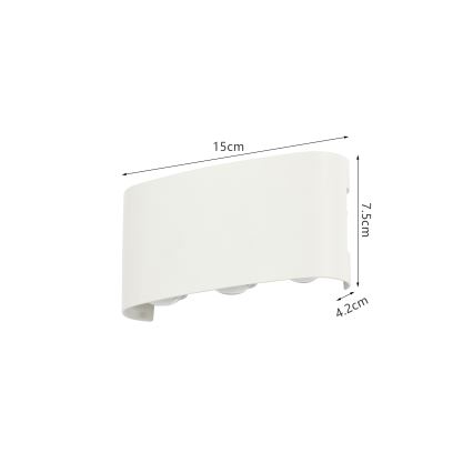 Brilagi - LED vanjska zidna svjetiljka FLAREBOX LED/6W/230V bijela IP65