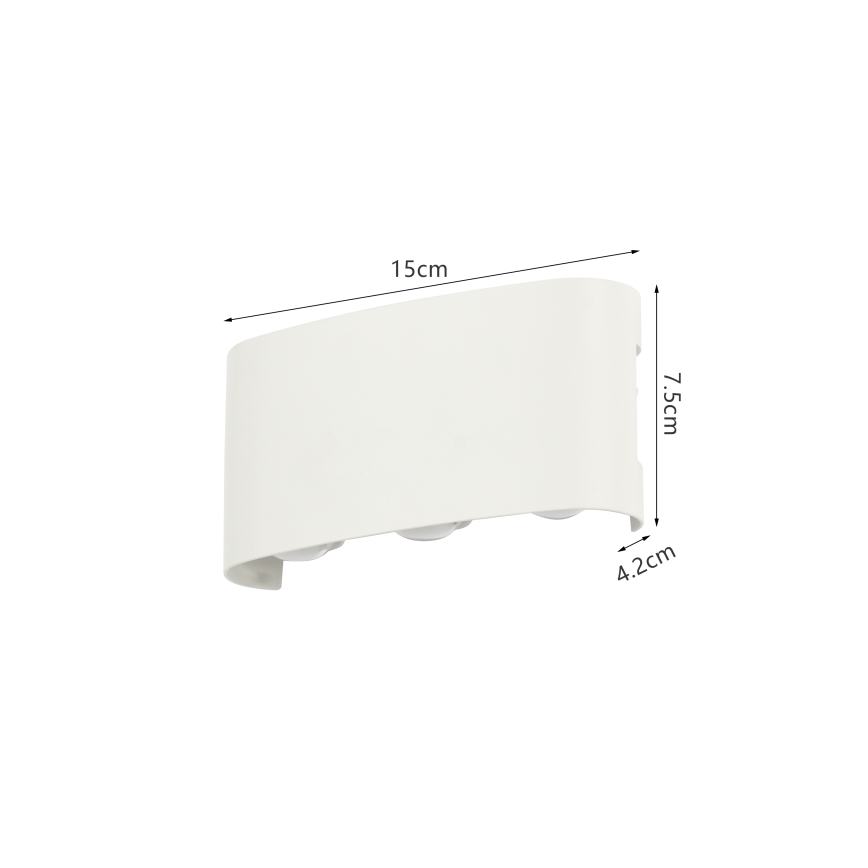 Brilagi - LED vanjska zidna svjetiljka FLAREBOX LED/6W/230V bijela IP65