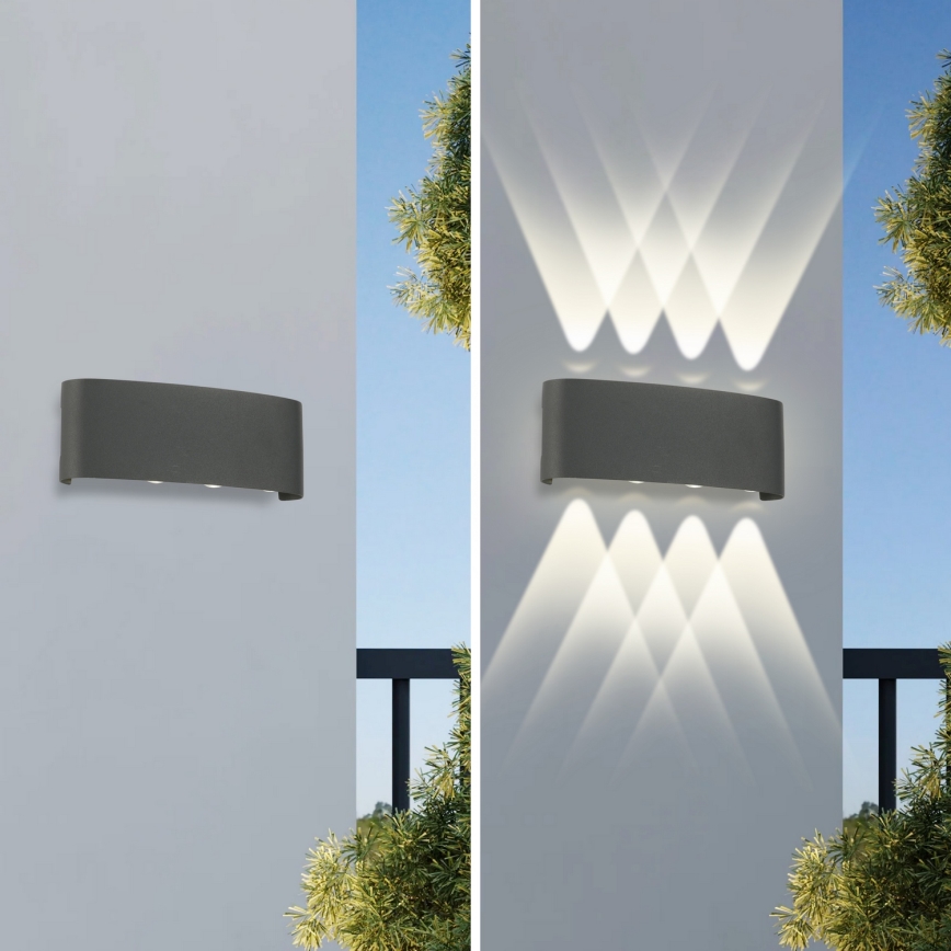 Brilagi - LED Vanjska zidna svjetiljka FLAREBOX LED/8W/230V antracit IP65