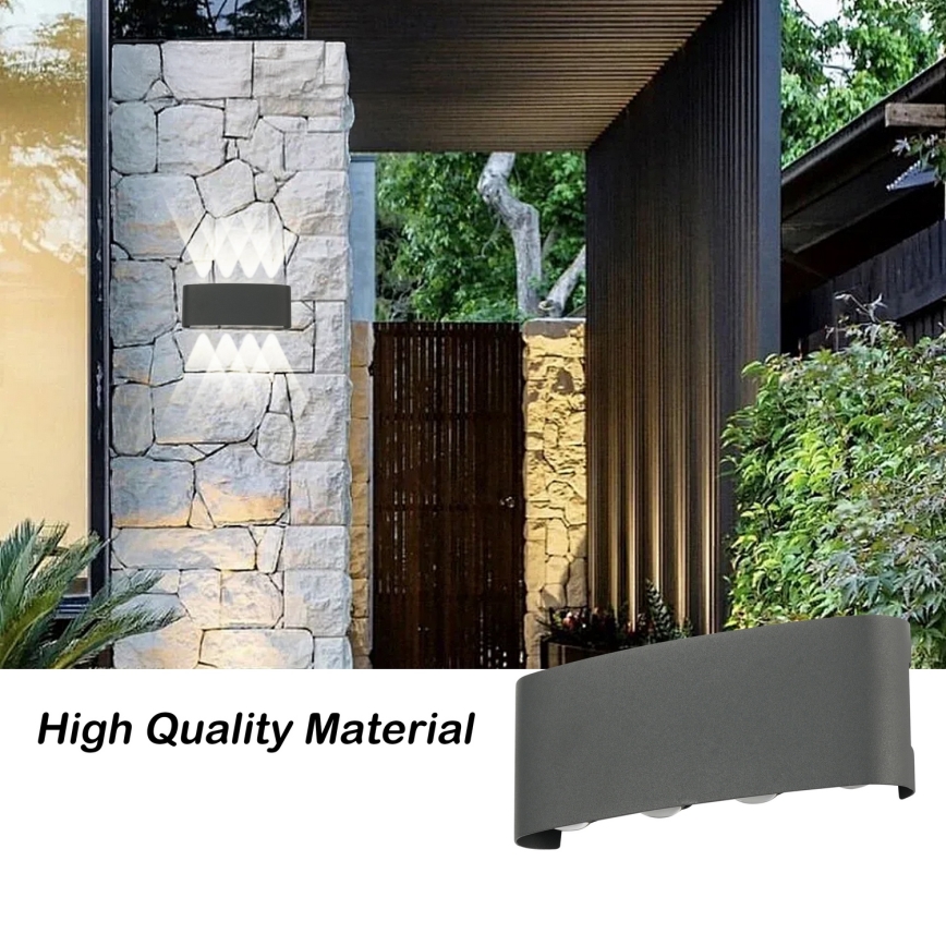 Brilagi - LED Vanjska zidna svjetiljka FLAREBOX LED/8W/230V antracit IP65