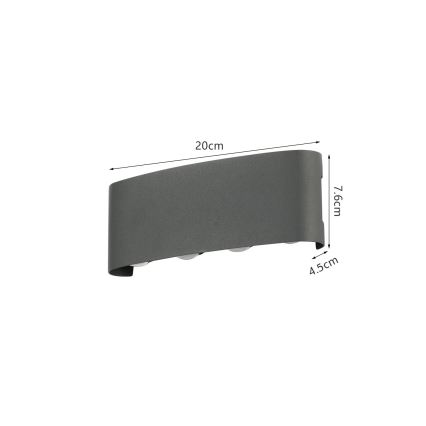 Brilagi - LED Vanjska zidna svjetiljka FLAREBOX LED/8W/230V antracit IP65