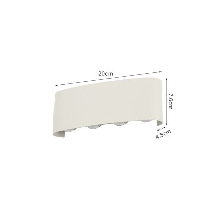 Brilagi - LED Vanjska zidna svjetiljka FLAREBOX LED/8W/230V bijela IP65