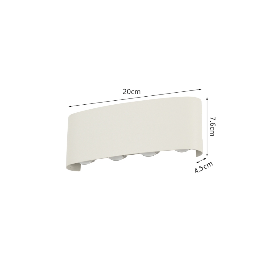 Brilagi - LED Vanjska zidna svjetiljka FLAREBOX LED/8W/230V bijela IP65