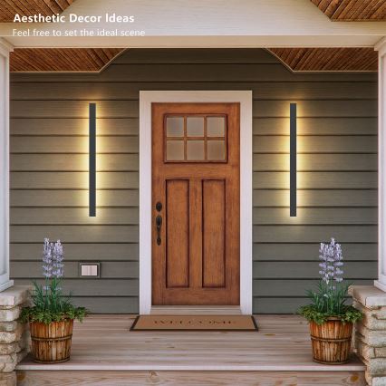 Brilagi - LED vanjsko zidno svjetlo LINEAR LED/22W/230V 3000K IP65 100 cm antracit CRI 90