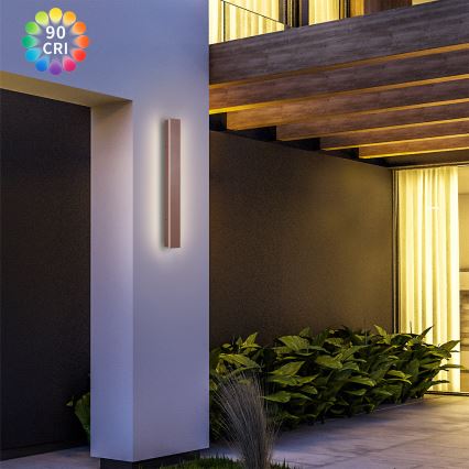Brilagi - LED vanjsko zidno svjetlo LINEAR LED/12W/230V 3000K IP65 50 cm smeđa CRI 90
