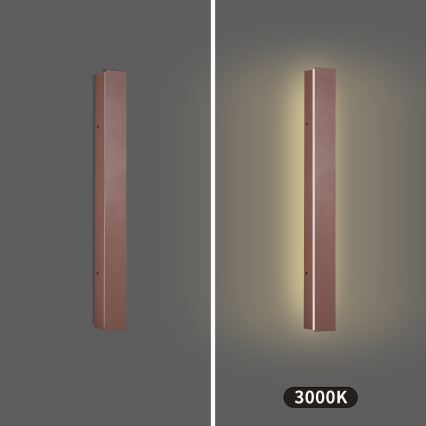 Brilagi - LED vanjsko zidno svjetlo LINEAR LED/12W/230V 3000K IP65 50 cm smeđa CRI 90