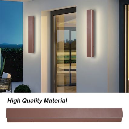 Brilagi - LED vanjsko zidno svjetlo LINEAR LED/12W/230V 3000K IP65 50 cm smeđa CRI 90