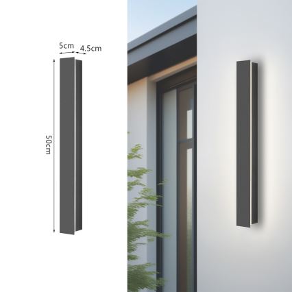 Brilagi - LED vanjska zidna svjetiljka LINEAR LED/12W/230V 4000K IP65 50 cm antracit CRI 90