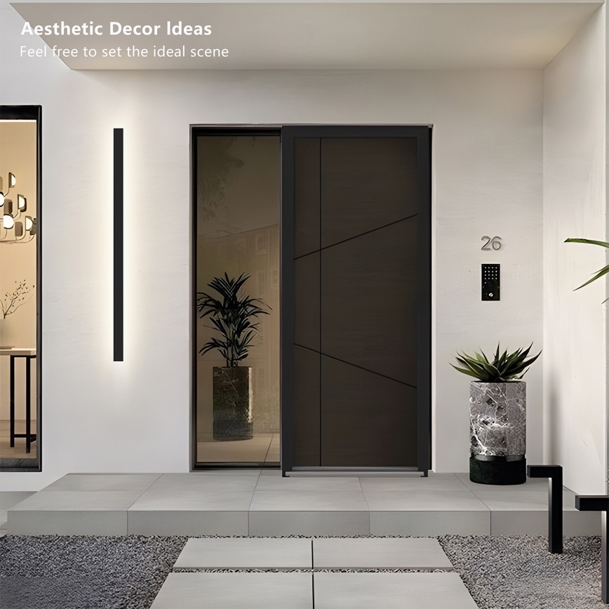 Brilagi - LED vanjsko zidno svjetilo LINEAR LED/32W/230V 4000K IP65 140 cm crna CRI 90