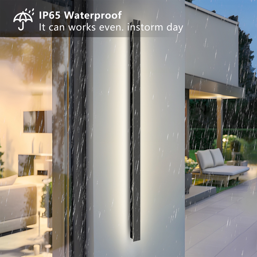 Brilagi - LED vanjsko zidno svjetilo LINEAR LED/32W/230V 4000K IP65 140 cm crna CRI 90