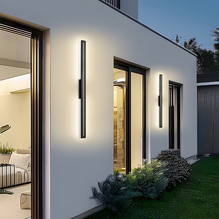 Brilagi - LINEO vanjsko LED zidno svjetlo 24W/230V 4000K IP65 100 cm crno CRI 90