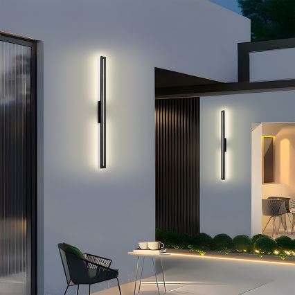 Brilagi - LINEO vanjsko LED zidno svjetlo 24W/230V 4000K IP65 100 cm crno CRI 90