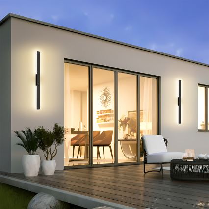 Brilagi - LED vanjska zidna svjetiljka LUNA LED/24W/230V 3000K IP65 100 cm crna