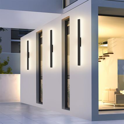 Brilagi - LED vanjska zidna svjetiljka LUNA LED/24W/230V 3000K IP65 100 cm crna