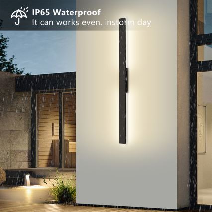 Brilagi - LED vanjska zidna svjetiljka LUNA LED/24W/230V 3000K IP65 100 cm crna