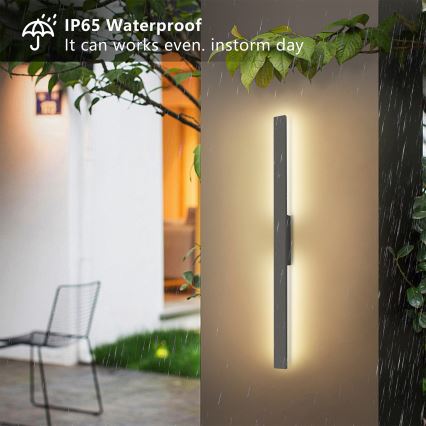 Brilagi - LED vanjsko zidno svjetlo LUNA LED/24W/230V 4000K IP65 100 cm antracit CRI 90