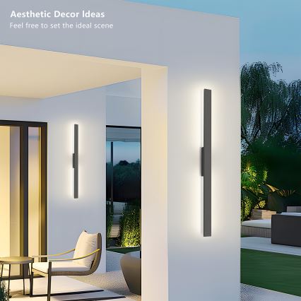 Brilagi - LED vanjsko zidno svjetlo LUNA LED/24W/230V 4000K IP65 100 cm antracit CRI 90